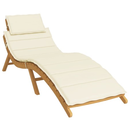 vidaXL Cuscino per Lettino Crema 186x58x3 cm in Tessuto Oxford
