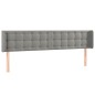 vidaXL Testiera ad Orecchio Grigio Chiaro 163x16x78/88 cm in Velluto vidaXL Testiera ad Orecchio Grigio Chiaro 163x16x78/88 cm in Velluto