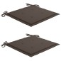 Sedie da Giardino 2 pz con Cuscini Talpa Massello di Teak Sedie da Giardino 2 pz con Cuscini Talpa Massello di Teak