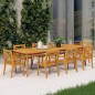 Sedie da Pranzo da Esterni 8 pz in Legno Massello di Acacia Sedie da Pranzo da Esterni 8 pz in Legno Massello di Acacia