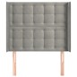 Testiera ad Orecchio Grigio Chiaro 83x16x118/128 cm in Velluto Testiera ad Orecchio Grigio Chiaro 83x16x118/128 cm in Velluto