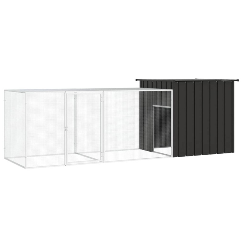 Gabbia per Polli Antracite 300x91x100 cm Acciaio Zincato Gabbia per Polli Antracite 300x91x100 cm Acciaio Zincato