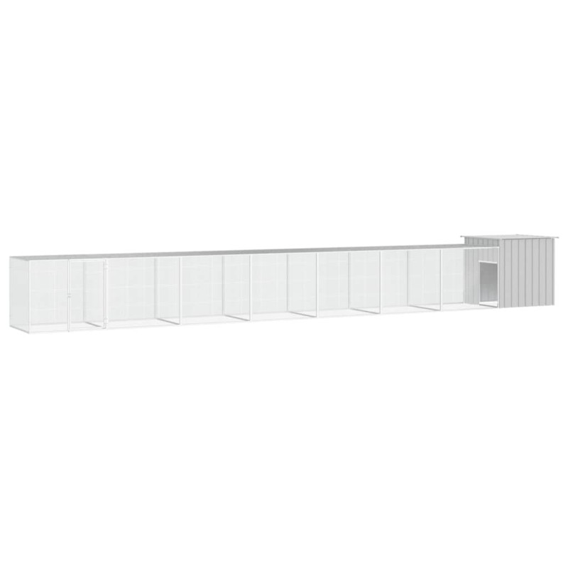 Gabbia per Polli Grigia 700x91x100 cm Acciaio Zincato Gabbia per Polli Grigia 700x91x100 cm Acciaio Zincato