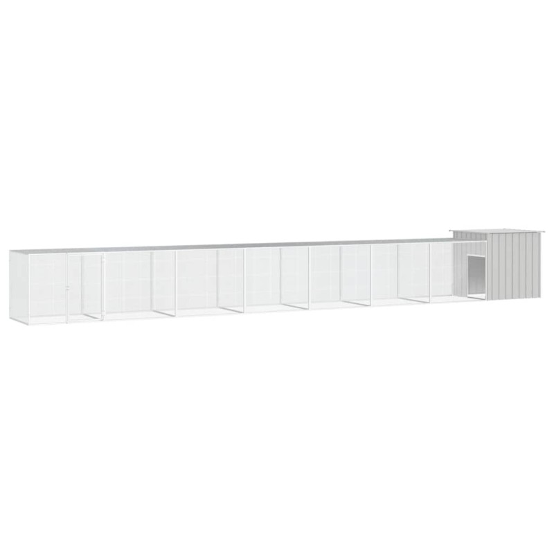 Gabbia per Polli Grigia 800x91x100 cm Acciaio Zincato Gabbia per Polli Grigia 800x91x100 cm Acciaio Zincato