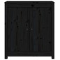 Credenze 2 pz Nero 70x35x80 cm in Legno Massello di Pino Credenze 2 pz Nero 70x35x80 cm in Legno Massello di Pino