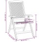vidaXL Sedie da Giardino Reclinabili 6 pz in Legno Massello di Teak vidaXL Sedie da Giardino Reclinabili 6 pz in Legno Massello di Teak