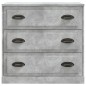 Credenze 2 pz Grigio Cemento in Legno Multistrato Credenze 2 pz Grigio Cemento in Legno Multistrato