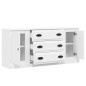 Credenze 3 pz Bianco in Legno Multistrato Credenze 3 pz Bianco in Legno Multistrato
