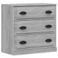 Credenze 3 pz Grigio Sonoma in Legno Multistrato Credenze 3 pz Grigio Sonoma in Legno Multistrato