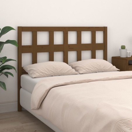 vidaXL Testiera per Letto Miele 140,5x4x100 cm Legno Massello di Pino