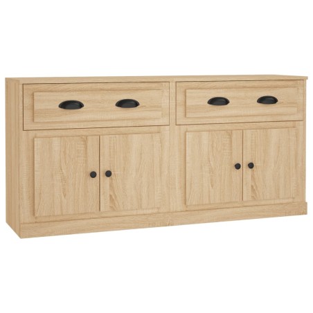 Credenze 2 pz Rovere Sonoma in Legno Multistrato