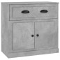 Credenze 2 pz Grigio Cemento in Legno Multistrato Credenze 2 pz Grigio Cemento in Legno Multistrato
