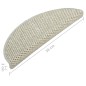 vidaXL Tappeti Autoadesivi Scale Aspetto Sisal 15 pz 56x17x3cm Grigi vidaXL Tappeti Autoadesivi Scale Aspetto Sisal 15 pz 56x17x3cm Grigi