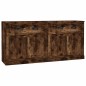 Credenze 2 pz Rovere Fumo in Legno Multistrato