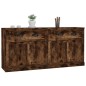 Credenze 2 pz Rovere Fumo in Legno Multistrato