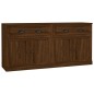 Credenze 2 pz Rovere Marrone in Legno Multistrato Credenze 2 pz Rovere Marrone in Legno Multistrato