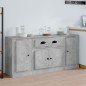 Credenze 3 pz Grigio Cemento in Legno Multistrato Credenze 3 pz Grigio Cemento in Legno Multistrato