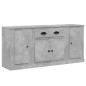 Credenze 3 pz Grigio Cemento in Legno Multistrato Credenze 3 pz Grigio Cemento in Legno Multistrato