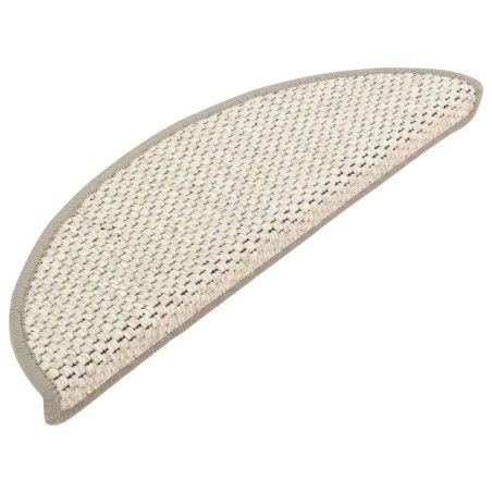 vidaXL Tappeti Adesivi Scale Aspetto Sisal 15 pz 56x17x3 cm Beige