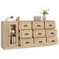 Credenze 3 pz Rovere Sonoma in Legno Multistrato Credenze 3 pz Rovere Sonoma in Legno Multistrato