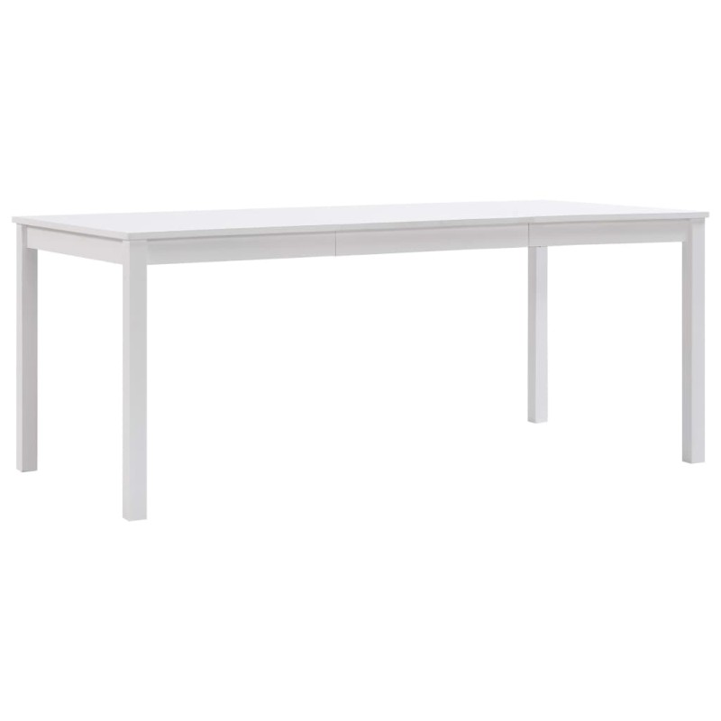 vidaXL Tavolo da Pranzo Bianco 180x90x73 cm in Legno di Pino vidaXL Tavolo da Pranzo Bianco 180x90x73 cm in Legno di Pino