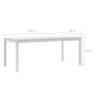 vidaXL Tavolo da Pranzo Bianco 180x90x73 cm in Legno di Pino vidaXL Tavolo da Pranzo Bianco 180x90x73 cm in Legno di Pino