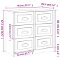 Credenze 3 pz Rovere Sonoma in Legno Multistrato Credenze 3 pz Rovere Sonoma in Legno Multistrato