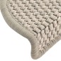 vidaXL Tappeti Autoadesivi Scale Aspetto Sisal 15pz 56x17x3cm Argento vidaXL Tappeti Autoadesivi Scale Aspetto Sisal 15pz 56x17x3cm Argento