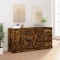 Credenze 3 pz Rovere Fumo in Legno Multistrato Credenze 3 pz Rovere Fumo in Legno Multistrato