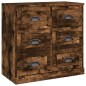 Credenze 3 pz Rovere Fumo in Legno Multistrato Credenze 3 pz Rovere Fumo in Legno Multistrato