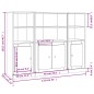 Credenze 3 pz Grigio Cemento in Legno Multistrato Credenze 3 pz Grigio Cemento in Legno Multistrato