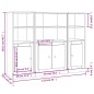 Credenze 3 pz Rovere Fumo in Legno Multistrato Credenze 3 pz Rovere Fumo in Legno Multistrato