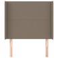 Testiera ad Orecchio Tortora 93x16x118/128 cm in Tessuto Testiera ad Orecchio Tortora 93x16x118/128 cm in Tessuto