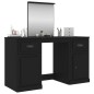 Toeletta con Specchio Nero 130x50x132,5 cm Toeletta con Specchio Nero 130x50x132,5 cm