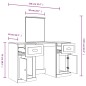 Toeletta con Specchio Nero 130x50x132,5 cm Toeletta con Specchio Nero 130x50x132,5 cm