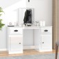 Toeletta con Specchio Bianco Lucido 130x50x132,5 cm Toeletta con Specchio Bianco Lucido 130x50x132,5 cm