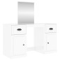 Toeletta con Specchio Bianco Lucido 130x50x132,5 cm Toeletta con Specchio Bianco Lucido 130x50x132,5 cm