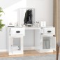 Toeletta con Specchio Bianco Lucido 130x50x132,5 cm Toeletta con Specchio Bianco Lucido 130x50x132,5 cm