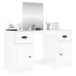 Toeletta con Specchio Bianco Lucido 130x50x132,5 cm Toeletta con Specchio Bianco Lucido 130x50x132,5 cm