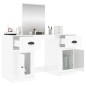 Toeletta con Specchio Bianco Lucido 130x50x132,5 cm Toeletta con Specchio Bianco Lucido 130x50x132,5 cm