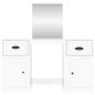 Toeletta con Specchio Bianco Lucido 130x50x132,5 cm Toeletta con Specchio Bianco Lucido 130x50x132,5 cm