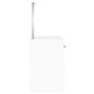 Toeletta con Specchio Bianco Lucido 130x50x132,5 cm Toeletta con Specchio Bianco Lucido 130x50x132,5 cm