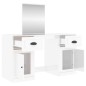 Toeletta con Specchio Bianco Lucido 130x50x132,5 cm Toeletta con Specchio Bianco Lucido 130x50x132,5 cm