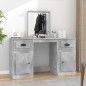 Toeletta con Specchio Grigio Cemento 130x50x132,5 cm Toeletta con Specchio Grigio Cemento 130x50x132,5 cm