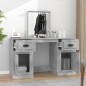 Toeletta con Specchio Grigio Cemento 130x50x132,5 cm Toeletta con Specchio Grigio Cemento 130x50x132,5 cm