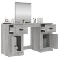 Toeletta con Specchio Grigio Sonoma 130x50x132,5 cm Toeletta con Specchio Grigio Sonoma 130x50x132,5 cm