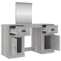 Toeletta con Specchio Grigio Sonoma 130x50x132,5 cm Toeletta con Specchio Grigio Sonoma 130x50x132,5 cm