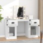 Toeletta con LED Bianco 130x50x132,5 cm Toeletta con LED Bianco 130x50x132,5 cm