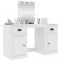 Toeletta con LED Bianco 130x50x132,5 cm Toeletta con LED Bianco 130x50x132,5 cm