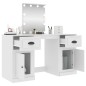 Toeletta con LED Bianco 130x50x132,5 cm Toeletta con LED Bianco 130x50x132,5 cm